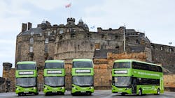 New Lothian buses. New Lothian buses.