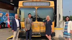 Left to right, Hamilton Mayor Fred Eisenberger, Ontario Associate Minister of Transportation Stan Cho, Canada's Minister of Infrastructure and Communities Catherine McKenna and Canada's Minister of Labour and Member of Parliament for Hamilton West—Ancaster—Dundas Filomena Tassi.