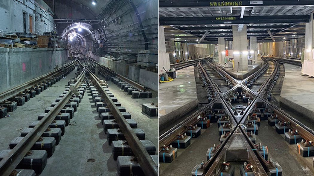 The premium of building transit in the U.S.: MTA&apos;s Second Ave. Subway, left, which opened in 2017, was a 1.7-mile project that carried a cost of $3.5 billion per mile, while TfL&apos;s North Line extension to Battersea, right, scheduled to open Fall 2021, is a two-mile project that carried a cost of $898 million per mile.