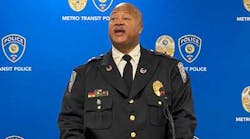 Metro Transit Police Chief Eddie Frizell speaking at a press conference about the new initiatives.