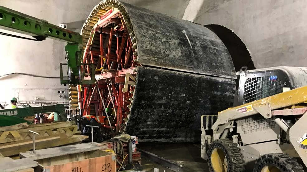 The unique formwork at Avenue Station.