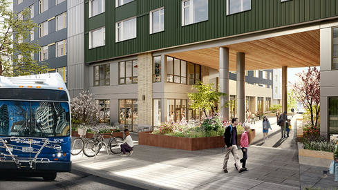 Rendering of U District Station.