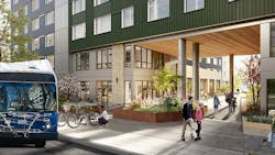 Rendering of U District Station. Rendering of U District Station.