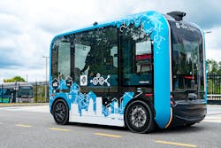 Ollie 2.0 autonomous vehicle being tested by JTA with Goodyear's NPT tires. Ollie 2.0 autonomous vehicle being tested by JTA with Goodyear's NPT tires.