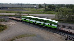 The last of 36 new Canadian-made GO train coaches sitting at Alstom’s plant in Thunder Bay. The last of 36 new Canadian-made GO train coaches sitting at Alstom’s plant in Thunder Bay.