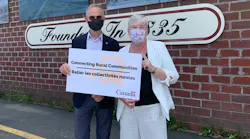Left, MP Pat Finnigan and, right, Canada’s Minister of Fisheries, Oceans and the Canadian Coast Guard Bernadette Jordan at an even marking the launch of Canada's first rural transit fund.