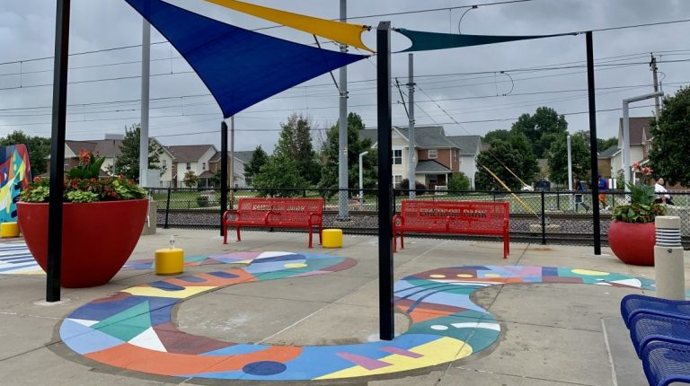 The newly transformed Emerson Park Transit Center in East St. Louis, Ill.