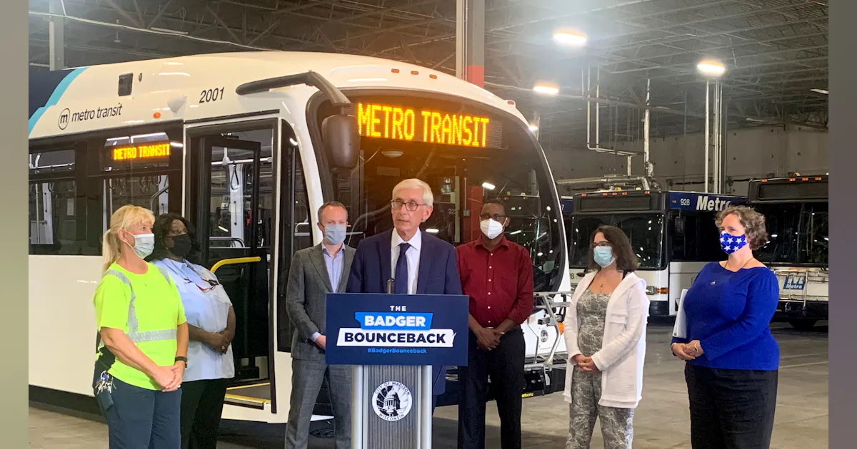 Wisconsin Governor Bus Wisconsin Gov. Evers announces $25 million investment for transit ...