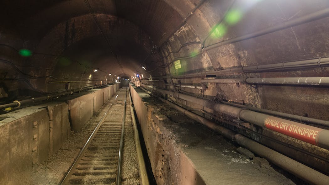 The interior of the existing Hudson River Tunnel.