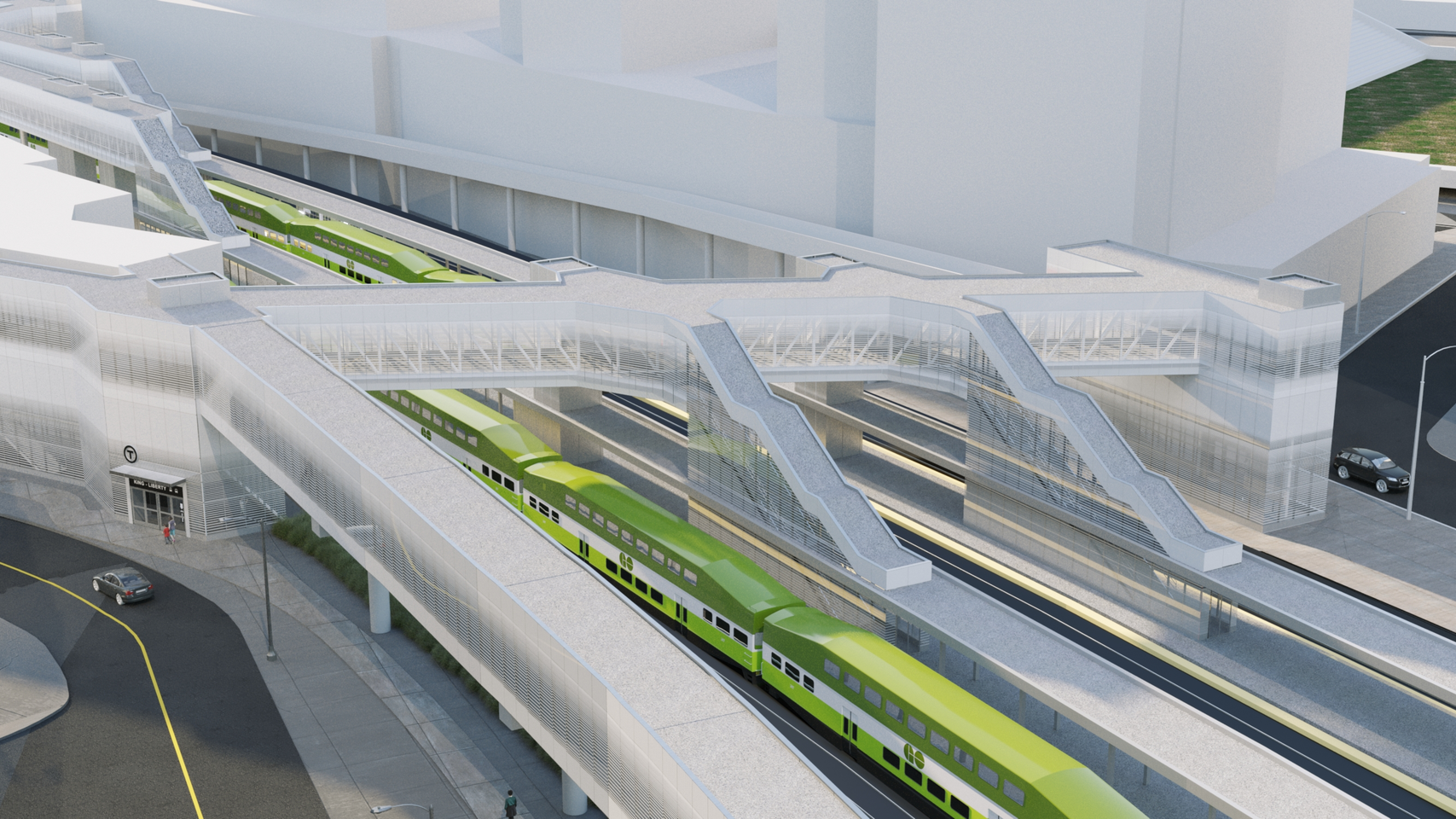 An artist's rendering of the new King Liberty GO station.