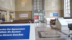 Work to restore Newark Penn Station&apos;s benches has already started.