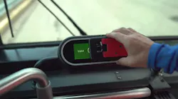 A mobile ticket is validated as a rider boards a Port Authority of Allegheny County bus. A mobile ticket is validated as a rider boards a Port Authority of Allegheny County bus.