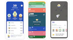 Three screenshots showing Transit Royale features including a leaderboard, left, home screen, center and celebrity status, right. Three screenshots showing Transit Royale features including a leaderboard, left, home screen, center and celebrity status, right.
