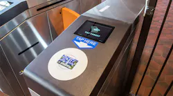A new faregate installed at a WMATA Metrorail station.