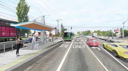 A rendering of 38th Street &amp; Pacific Avenue on Pierce Transit&apos;s future BRT route.