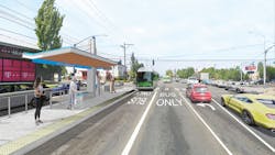 A rendering of 38th Street & Pacific Avenue on Pierce Transit's future BRT route. A rendering of 38th Street & Pacific Avenue on Pierce Transit's future BRT route.