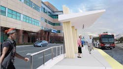 A rendering showing a stop on UTA's OGX. A rendering showing a stop on UTA's OGX.