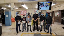 DTECH program graduates from left: Kevin Cervantes, Jhanny Sanchez, Alfredo Tevillo-Sanchez, DTECH Instructor Jon Paul Mitchell, Blake Saunders and Dave Dang. DTECH program graduates from left: Kevin Cervantes, Jhanny Sanchez, Alfredo Tevillo-Sanchez, DTECH Instructor Jon Paul Mitchell, Blake Saunders and Dave Dang.