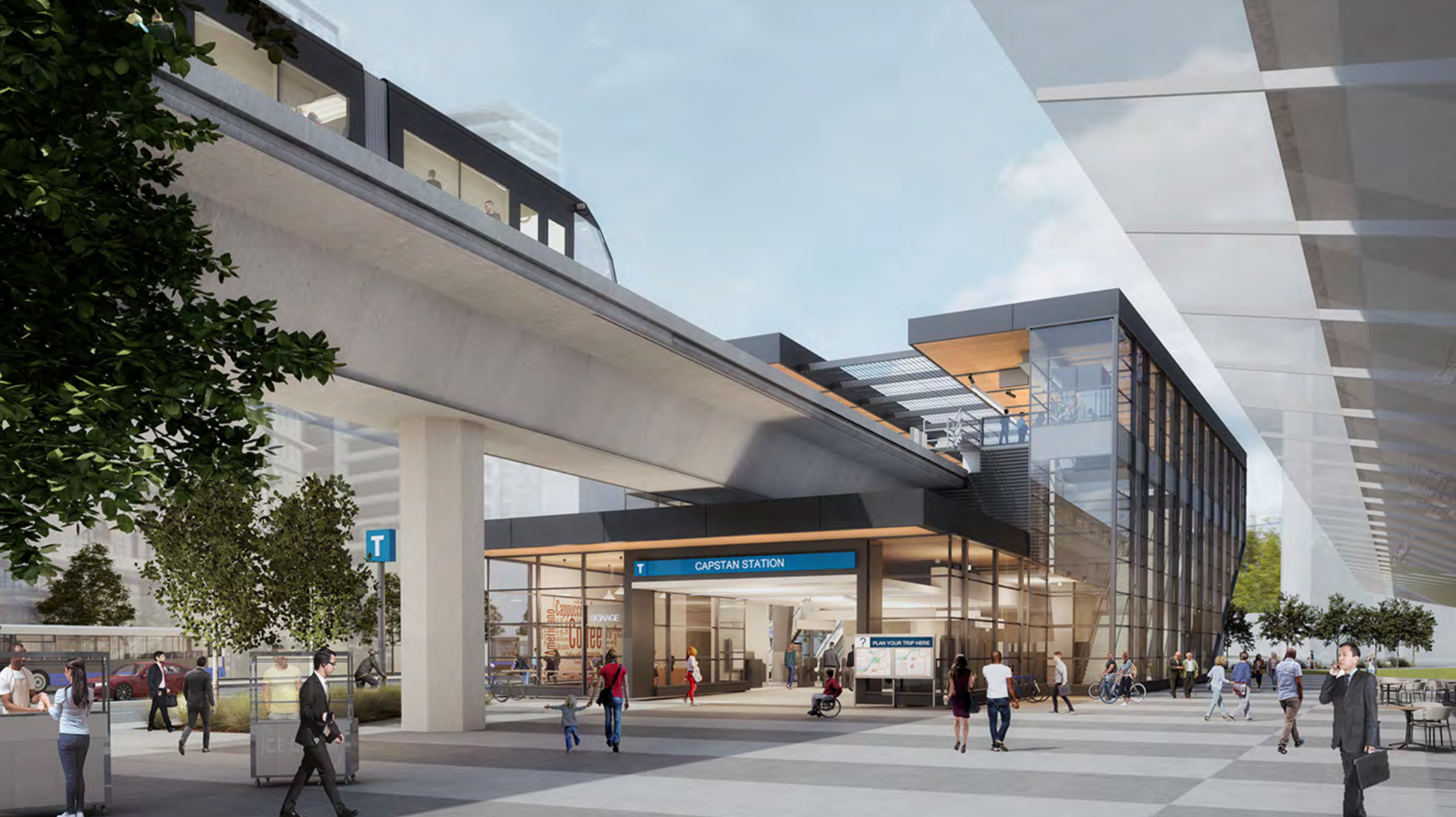 A rendering of the future Capstan Station.