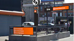 A rendering of the proposed wayfinding and signage concepts.