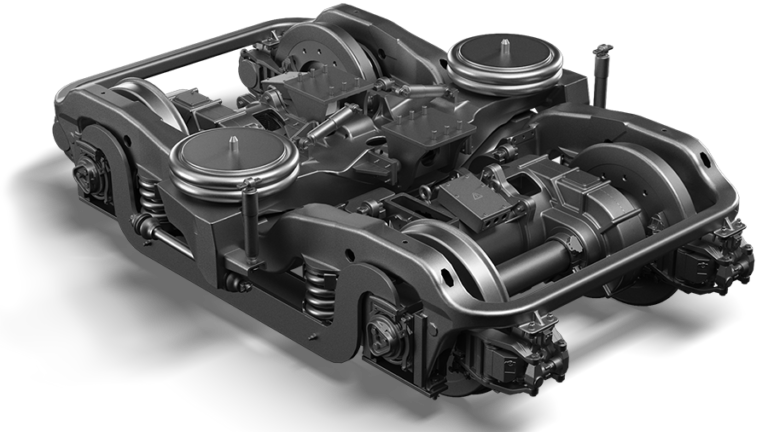 One of Amsted Rail Transit's bogie's developed for use on transit and commuter rail applications.
