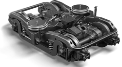 One of Amsted Rail Transit's bogie's developed for use on transit and commuter rail applications. One of Amsted Rail Transit's bogie's developed for use on transit and commuter rail applications.
