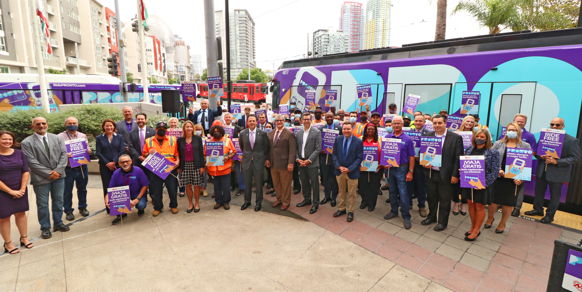 The PRONTO fare collection launch event.