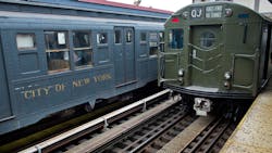 The MTA celebrated the centennial anniversary of the now-defunct Brooklyn-Manhattan Transit Corporation (BMT) with special nostalgia rides on Saturday, June 27 and Sunday, June 28, 2015. The MTA celebrated the centennial anniversary of the now-defunct Brooklyn-Manhattan Transit Corporation (BMT) with special nostalgia rides on Saturday, June 27 and Sunday, June 28, 2015.