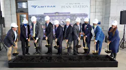 Amtrak, federal, state and local officials joined a groundbreaking ceremony for the Baltimore Penn Station restoration project on Oct. 22, 2021.