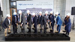 Amtrak, federal, state and local officials joined a groundbreaking ceremony for the Baltimore Penn Station restoration project on Oct. 22, 2021. Amtrak, federal, state and local officials joined a groundbreaking ceremony for the Baltimore Penn Station restoration project on Oct. 22, 2021.