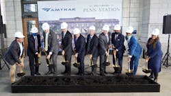 Amtrak, federal, state and local officials joined a groundbreaking ceremony for the Baltimore Penn Station restoration project on Oct. 22, 2021.