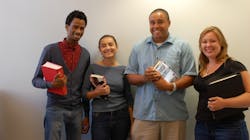 Recently graduated interns for Palm Tran. Left to right: Roneil Victor, Ashley Goldsmith, Johnathan James and Megan Swift. Recently graduated interns for Palm Tran. Left to right: Roneil Victor, Ashley Goldsmith, Johnathan James and Megan Swift.