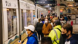 Riders take one of the first Line 1 trains during opening day, Oct. 2. Riders take one of the first Line 1 trains during opening day, Oct. 2.