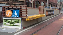 Temporary accessible ramp on Church Street south of Market Street. Temporary accessible ramp on Church Street south of Market Street.
