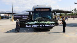 Sun Tran held a public celebration on Sept. 30 welcoming five new electric GILLIG buses into its fleet.