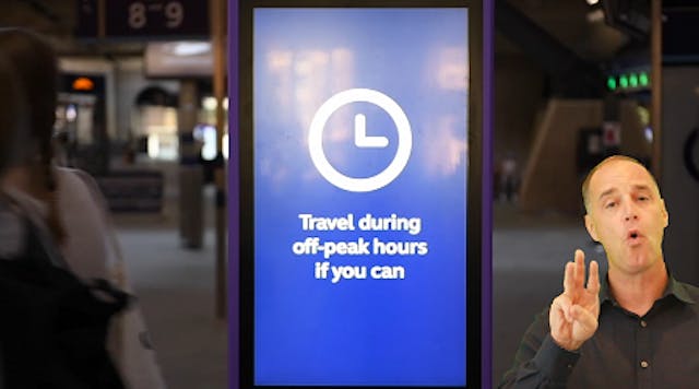The totem displays also give travelers who are visually impaired the ability to make text bigger on high contrast screens.