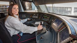 Amy Anderson has become TEXRail's first female engineer. Amy Anderson has become TEXRail's first female engineer.