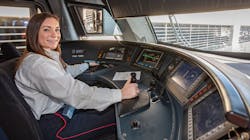 Amy Anderson has become TEXRail's first female engineer. Amy Anderson has become TEXRail's first female engineer.
