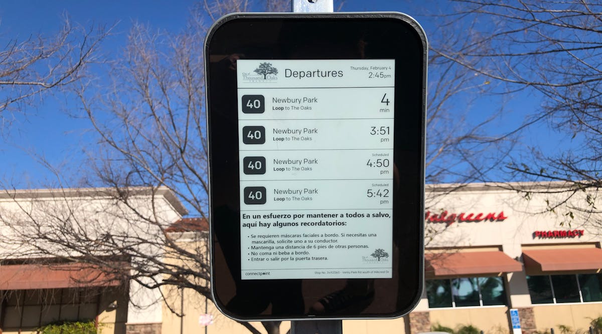Connectpoint Digital Bus Stop Thousand Oaks Transit