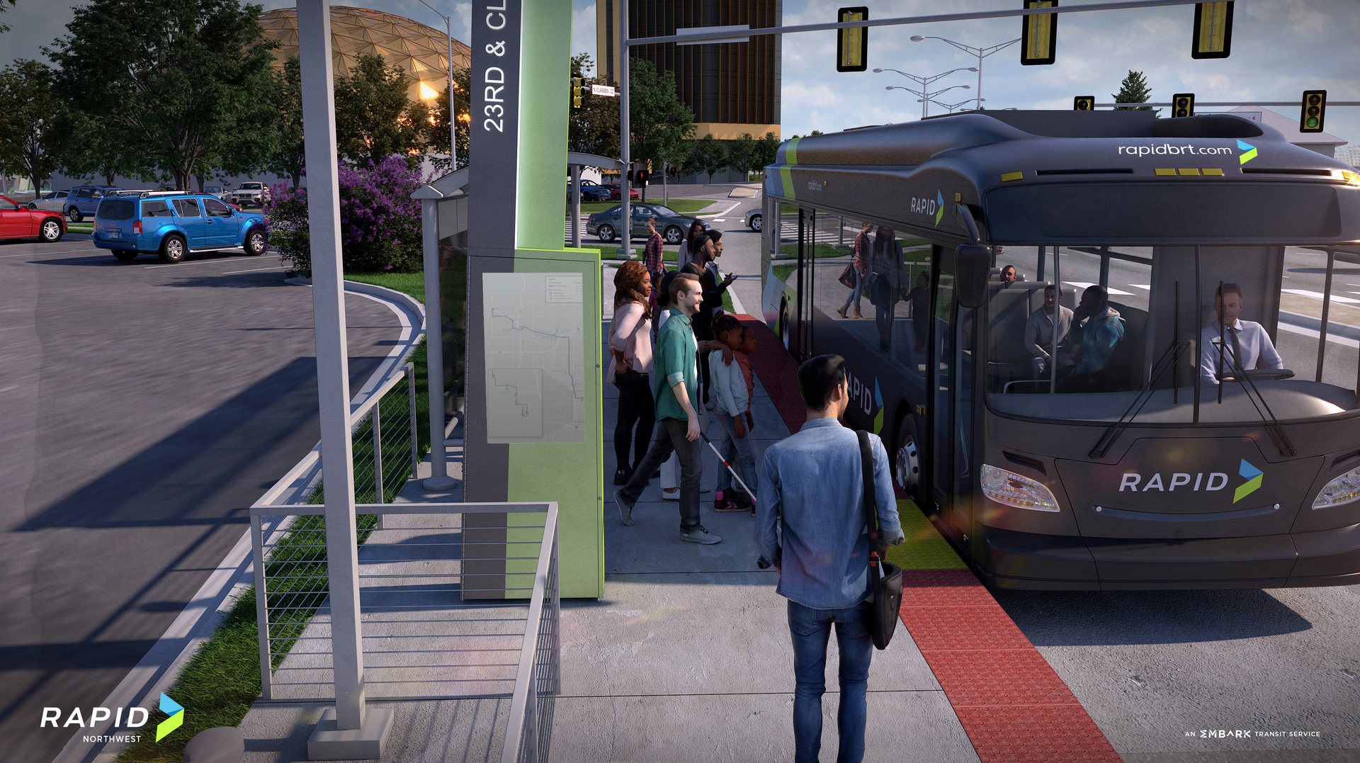 EMBARK And OKC Officials Introduce RAPID BRT Vehicle Design | Mass Transit