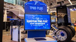 Goodyear’s TPMS Plus is a connected, active monitoring system for fleets. Goodyear’s TPMS Plus is a connected, active monitoring system for fleets.