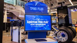 Goodyear’s TPMS Plus is a connected, active monitoring system for fleets. Goodyear’s TPMS Plus is a connected, active monitoring system for fleets.