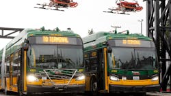 New King County Metro battery-electric coaches are seen at Metro’s South Base in Tukwila. New King County Metro battery-electric coaches are seen at Metro’s South Base in Tukwila.
