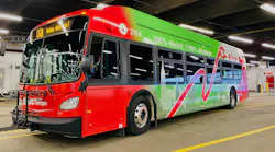Municipal and transit stakeholders gathered on Nov. 26 at OC Transpo’s St-Laurent Garage to showcase the transit service’s first four battery-electric buses.
