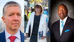 Left to right: Mike Brown, Janette Sadik-Khan and Phil Washington will serve on a PANYNJ panel to evaluate transit connections to LaGuardia Airport. Left to right: Mike Brown, Janette Sadik-Khan and Phil Washington will serve on a PANYNJ panel to evaluate transit connections to LaGuardia Airport.