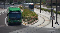 File image of bus and rail vehicles on Valley Metro's network in Phoenix, Ariz. According to USDOT, only four percent of Arizona transit vehicles are past their useful life. The BID contains funds to help transit agencies replace aging vehicles, among other transit investments.