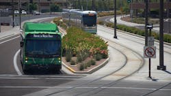 File image of bus and rail vehicles on Valley Metro's network in Phoenix, Ariz. According to USDOT, only four percent of Arizona transit vehicles are past their useful life. The BID contains funds to help transit agencies replace aging vehicles, among other transit investments. File image of bus and rail vehicles on Valley Metro's network in Phoenix, Ariz. According to USDOT, only four percent of Arizona transit vehicles are past their useful life. The BID contains funds to help transit agencies replace aging vehicles, among other transit investments.