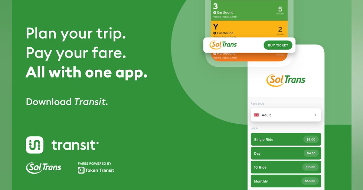 SolTrans partners with Transit app to provide riders with app to plan ...