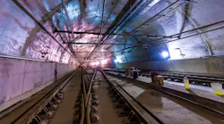 Laird Station, one of the 25 new stations being built as part of the Eglinton Crosstown LRT project, is shown in an October 2021 image.