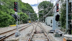 Since June 2018, 25,000 feet of track on the D Branch have been replaced between Riverside and Beaconsfield Stations. Since June 2018, 25,000 feet of track on the D Branch have been replaced between Riverside and Beaconsfield Stations.